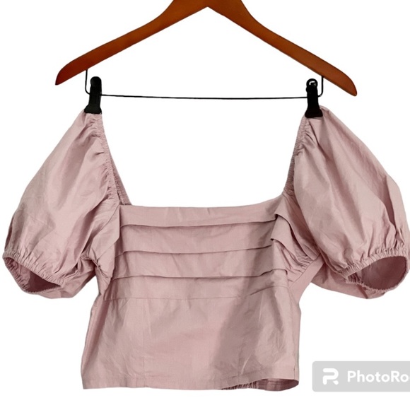 Sim & Sam Burnish Lilac Cotton Crop Top Size XS/S - Picture 1 of 5